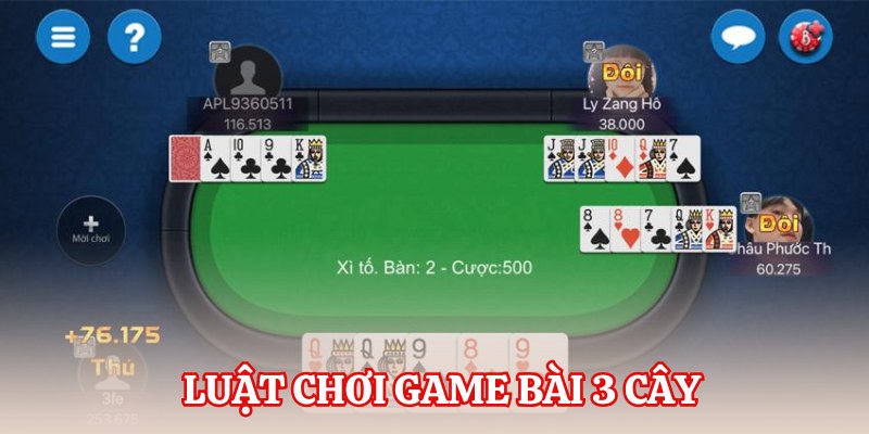 Luật chơi bài cào 3 cây trực tuyến